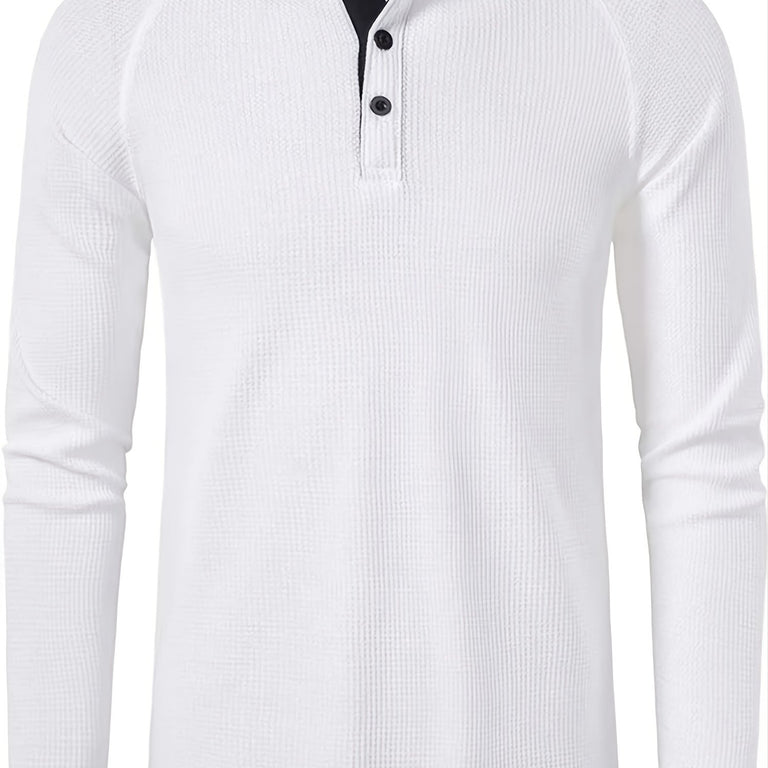 Waffle Henley Long Sleeve Shirt