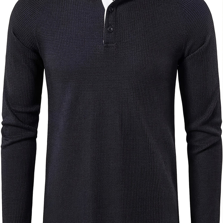 Waffle Henley Long Sleeve Shirt