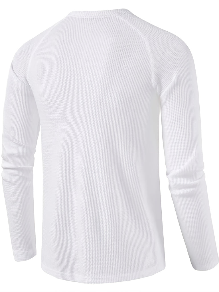 Waffle Henley Long Sleeve Shirt