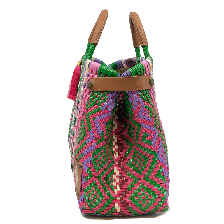Porpora-Verde Cesto Bag