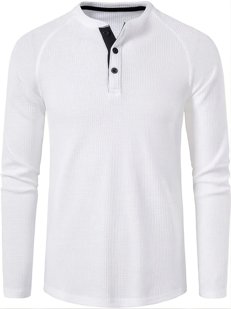 Waffle Henley Long Sleeve Shirt