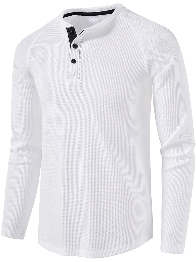 Waffle Henley Long Sleeve Shirt
