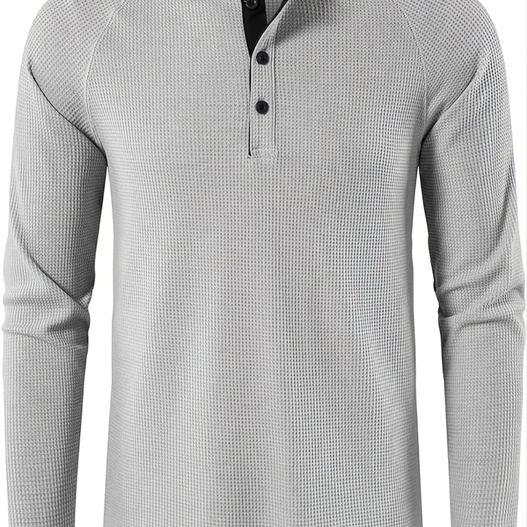 Waffle Henley Long Sleeve Shirt