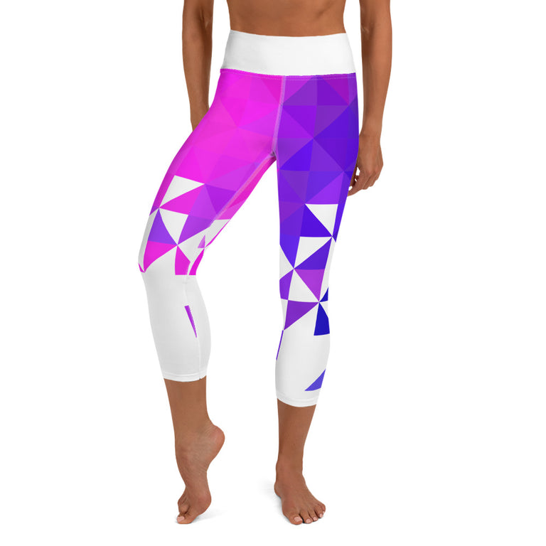 Triangolo Porpora Yoga Capri Leggings